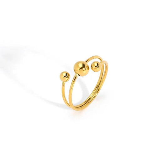 Anillo Dorado Esferas