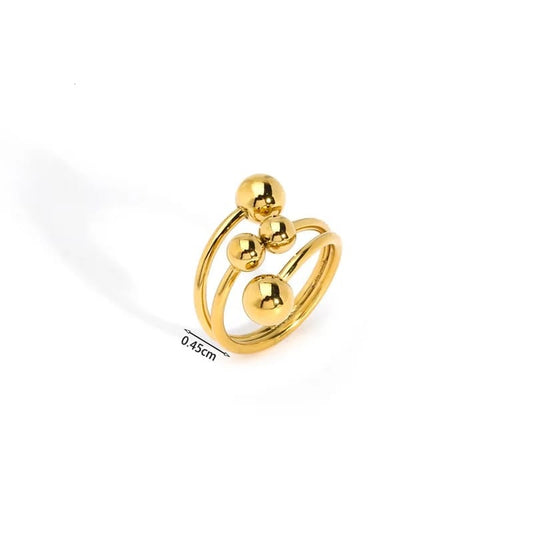 Anillo Dorado Esferas