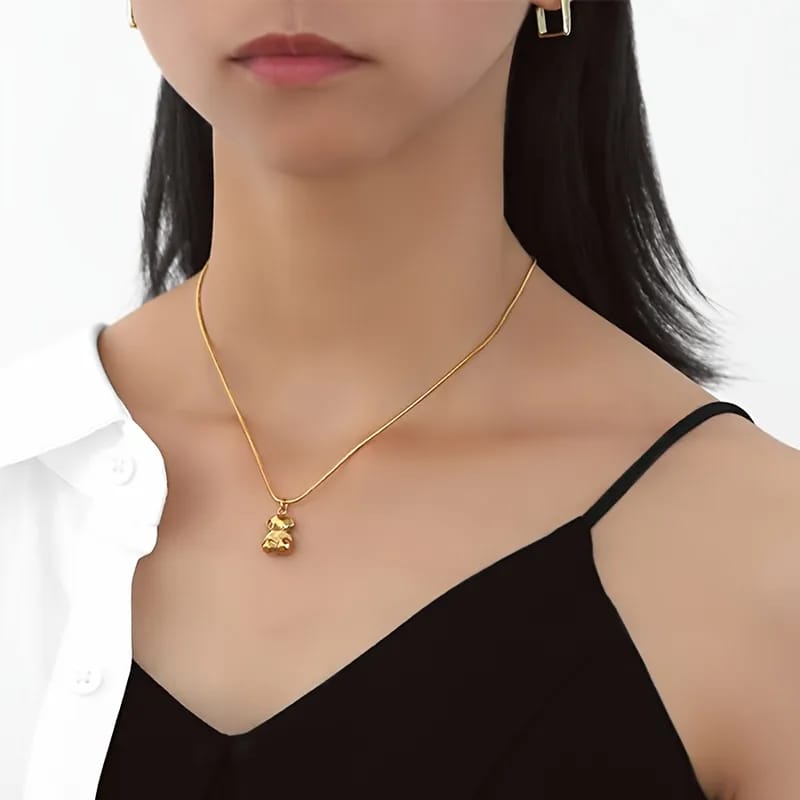 Collar Dorado De Osito