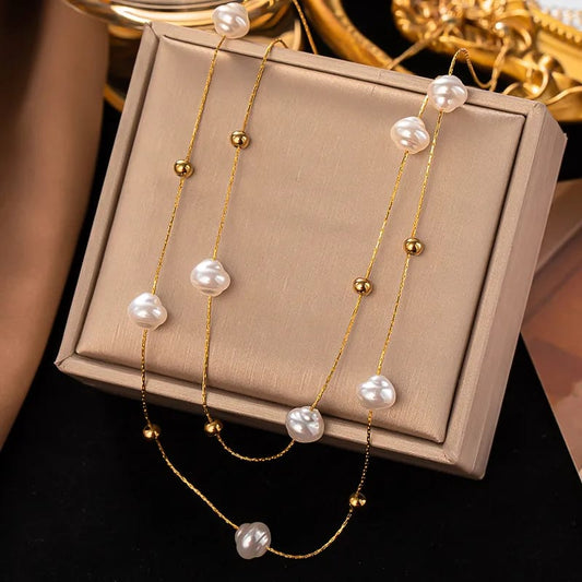 Collar Dorado Con Piedras