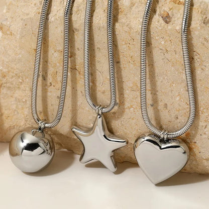 Collar Plateado Dijes Grande